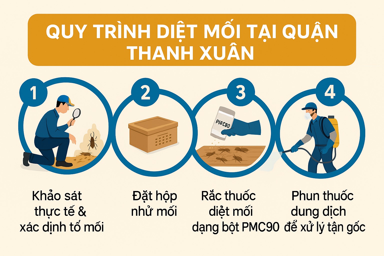 Quy Trình Diệt Mối Tại Quận Thanh Xuân Của Xuyên Việt Group