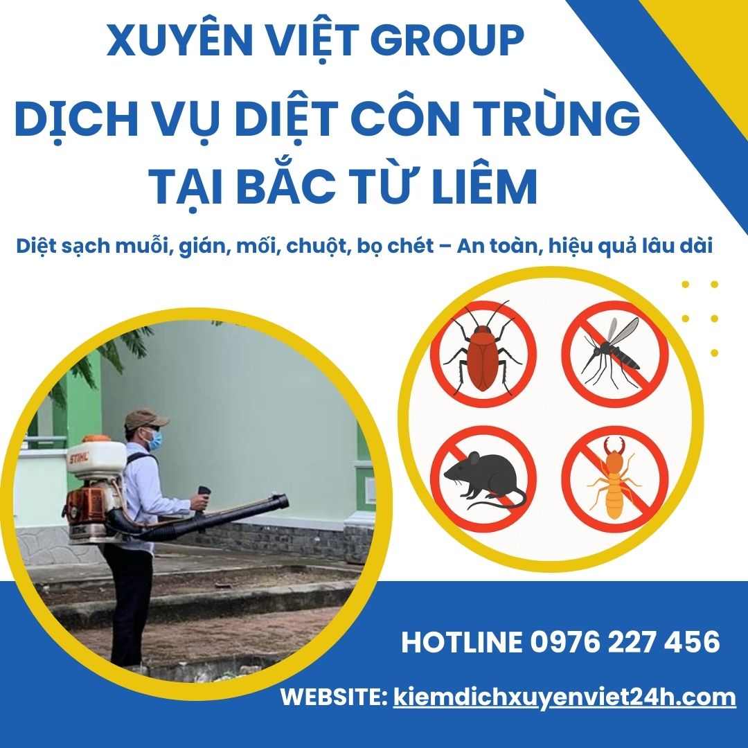 Dịch vụ diệt côn trùng tại Bắc Từ Liêm uy tín, hiệu quả ngay từ lần đầu.