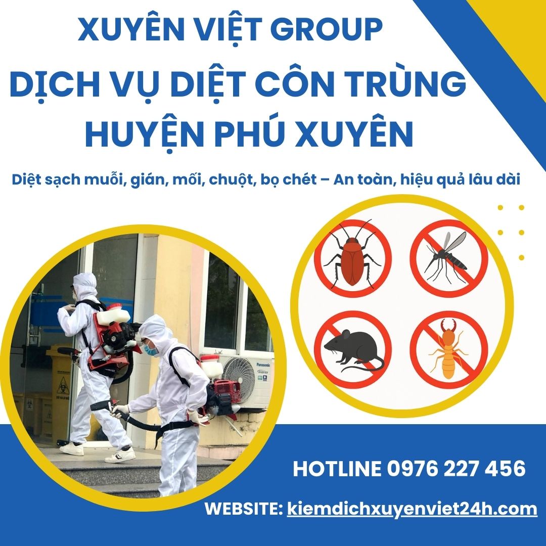 Xuyên Việt Group – Dịch vụ diệt côn trùng tại Phú Xuyên, sạch tận gốc