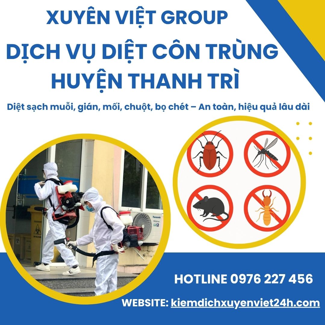 Dịch vụ diệt côn trùng tại Thanh Trì của Xuyên Việt Group – Cam kết 100% hiệu quả