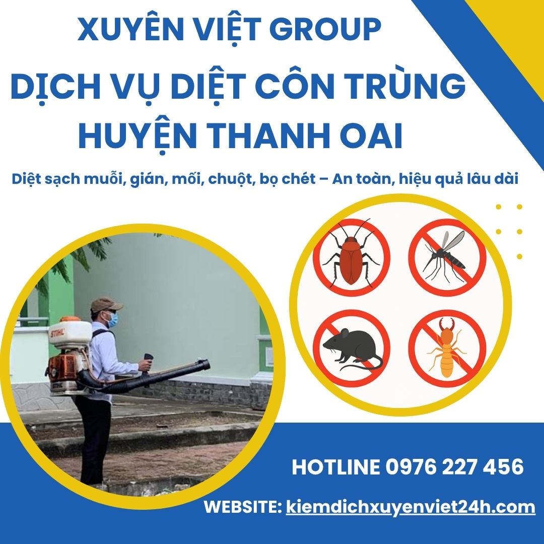 Dịch vụ diệt côn trùng huyện Thanh Oai – Gọi là có mặt, xử lý tận gốc!