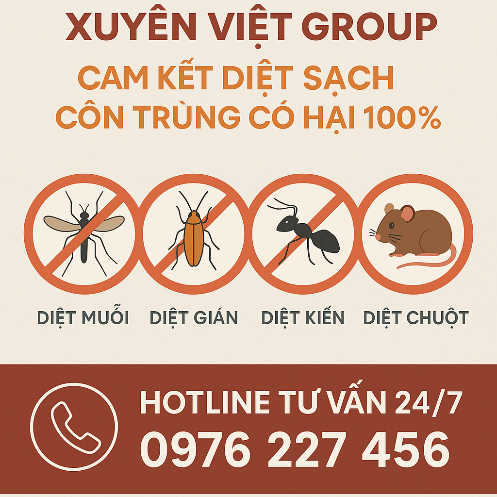 Xuyên Việt Group cam kết mang đến dịch vụ diệt côn trùng hiệu quả nhất cho khách hàng