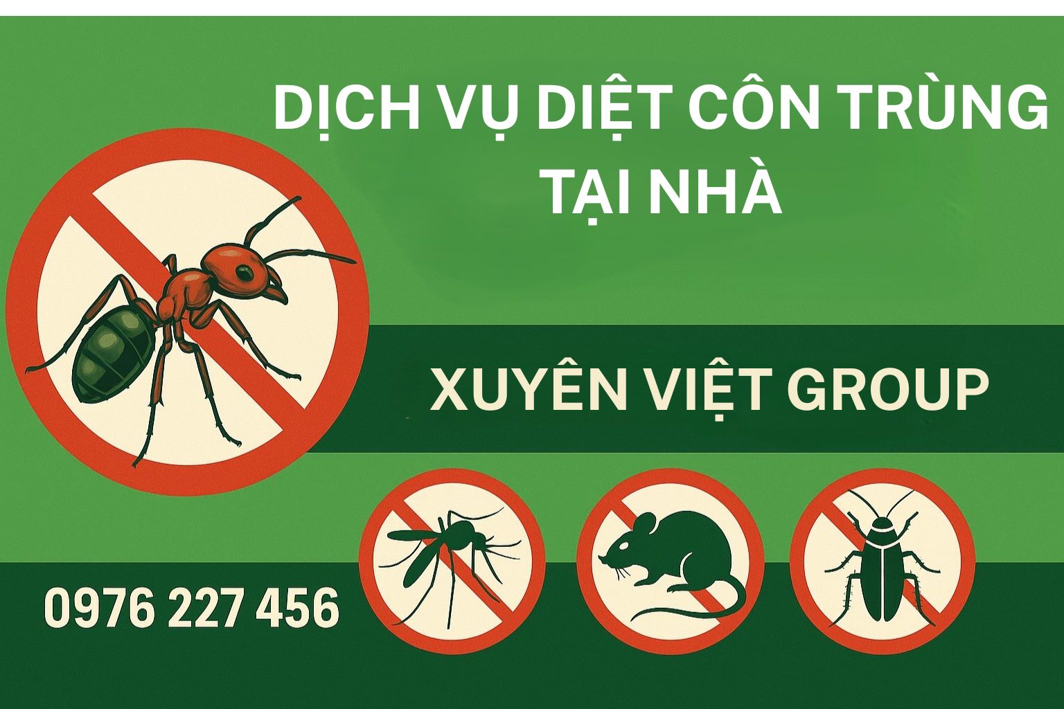 Dịch vụ diệt côn trùng tại nhà an toàn, hiệu quả của Xuyên Việt Group