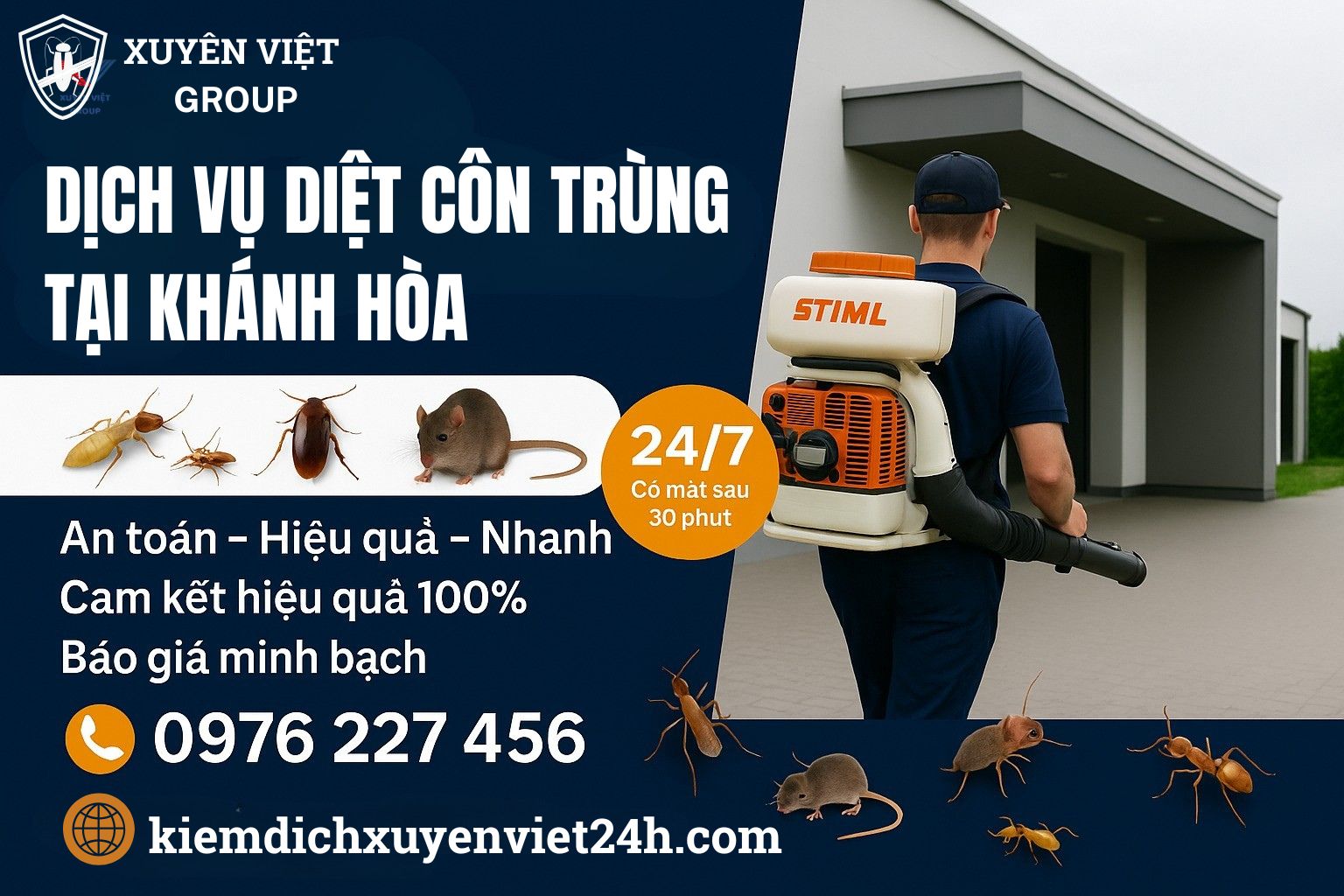 Dịch vụ diệt côn trùng tại Khánh Hòa – Uy tín tận gốc, hiệu quả tận tâm