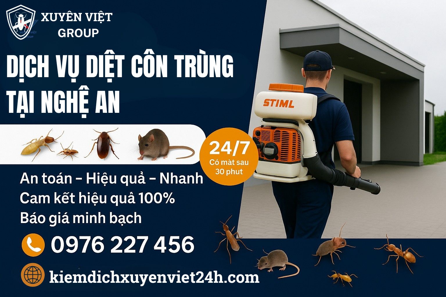 Dịch vụ diệt côn trùng tại Nghệ An – Nhanh chóng, an toàn, tận gốc!