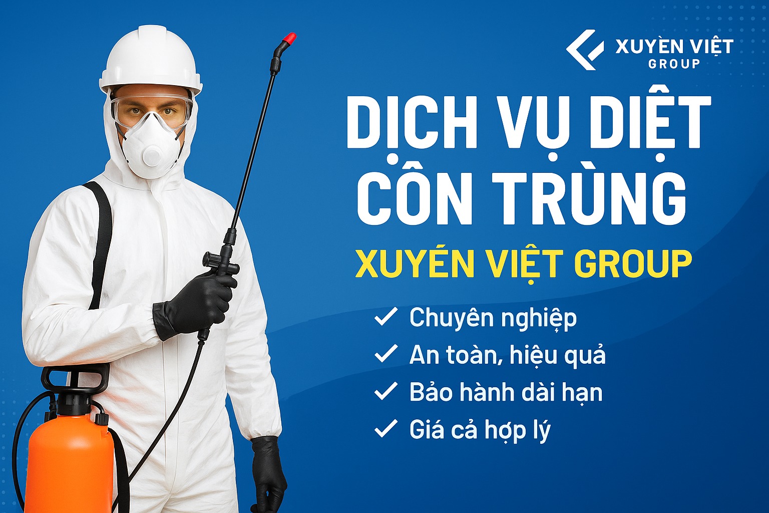 Xuyên Việt Group – Dịch vụ diệt côn trùng tại Gia Lâm an toàn, rõ ràng, có bảo hành.