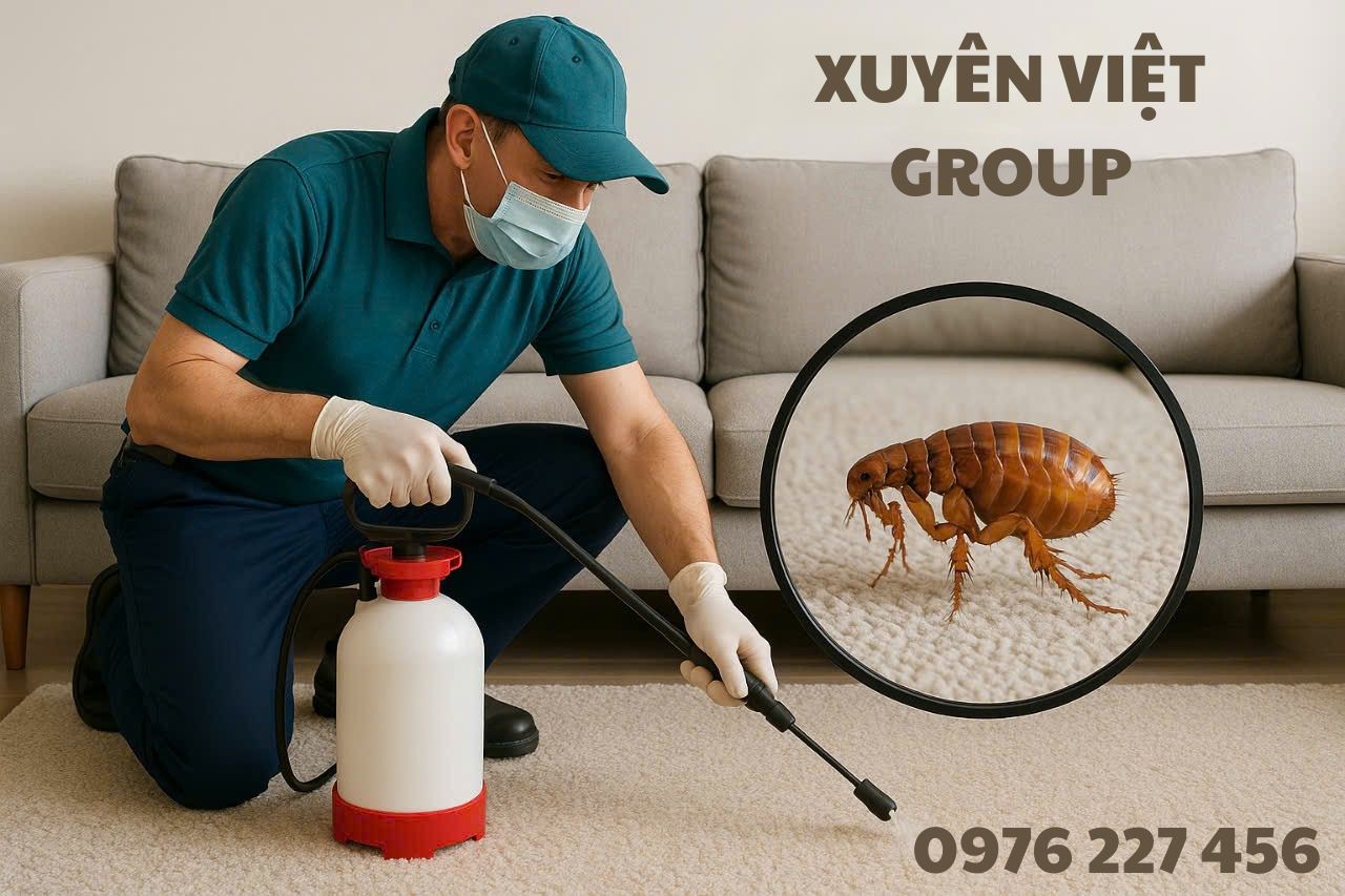Dịch vụ bắt bọ chét chuyên nghiệp tại nhà cùng Xuyên Việt Group