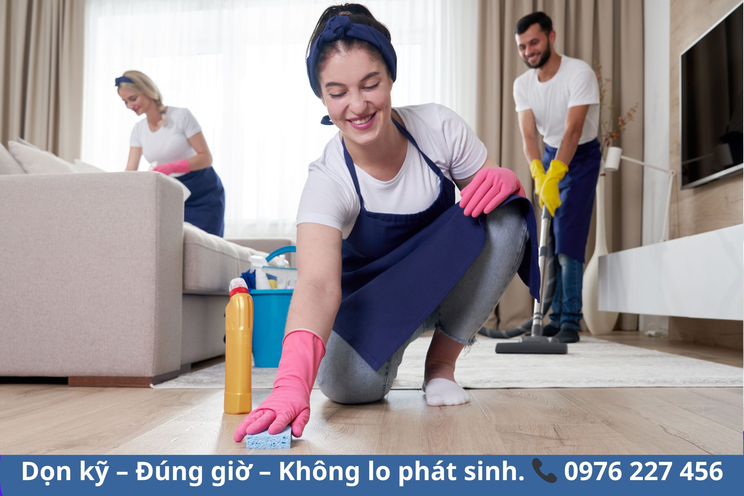 Dịch vụ vệ sinh nhà tại Nam Từ Liêm uy tín - Không sạch như cam kết, hoàn tiền 100%