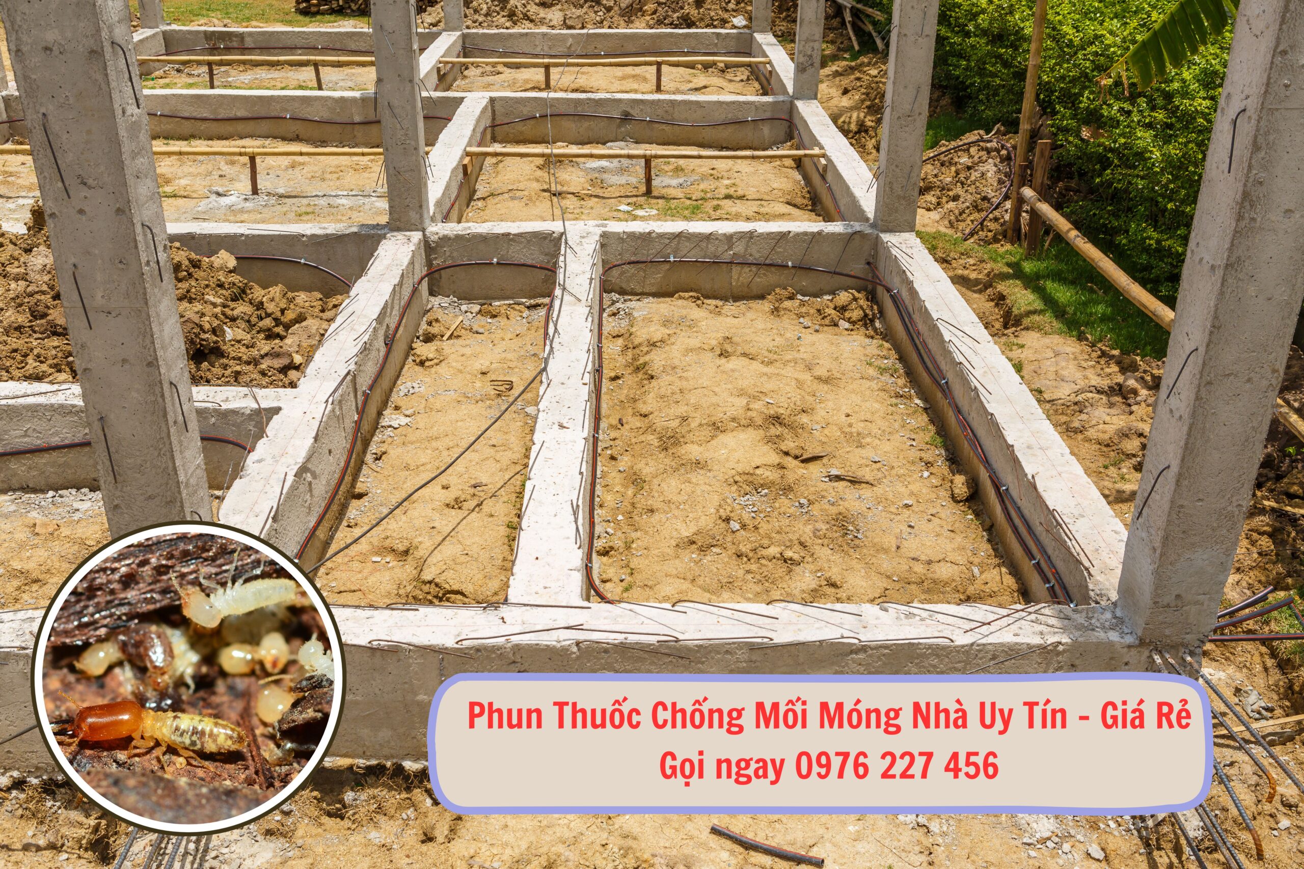Phun thuốc chống mối móng nhà