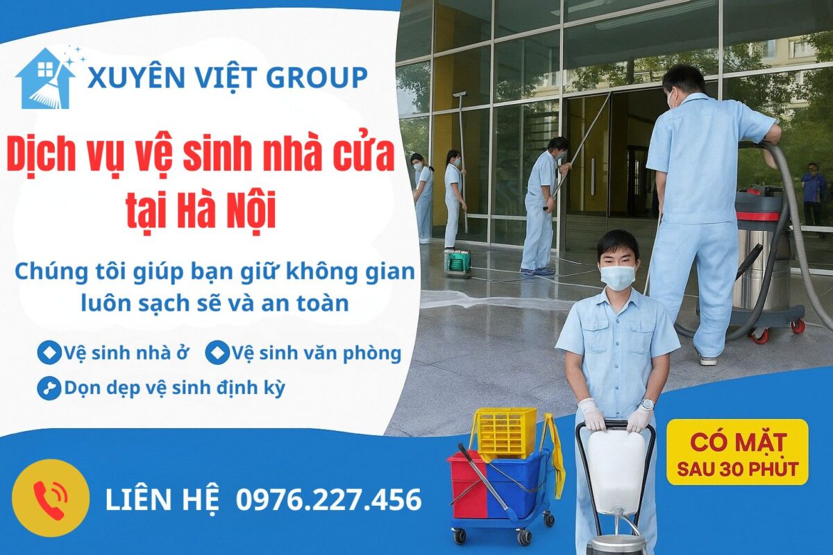 Dịch vụ vệ sinh nhà cửa tại Hà Nội