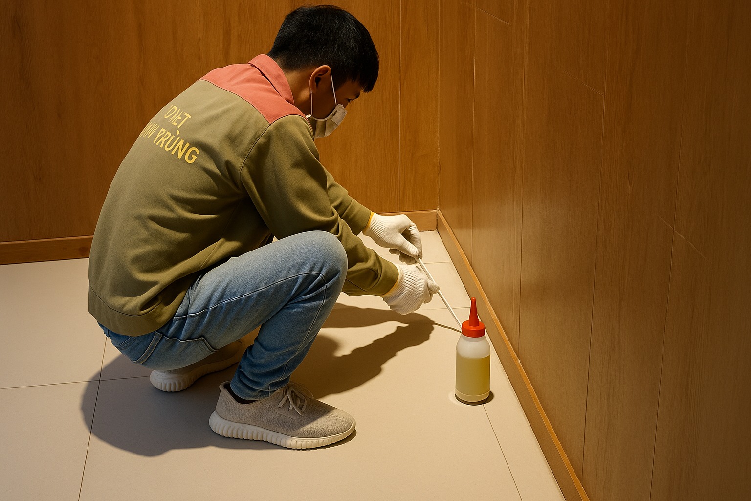 Xử lý mối âm tường tại nhà gỗ Cần Thơ