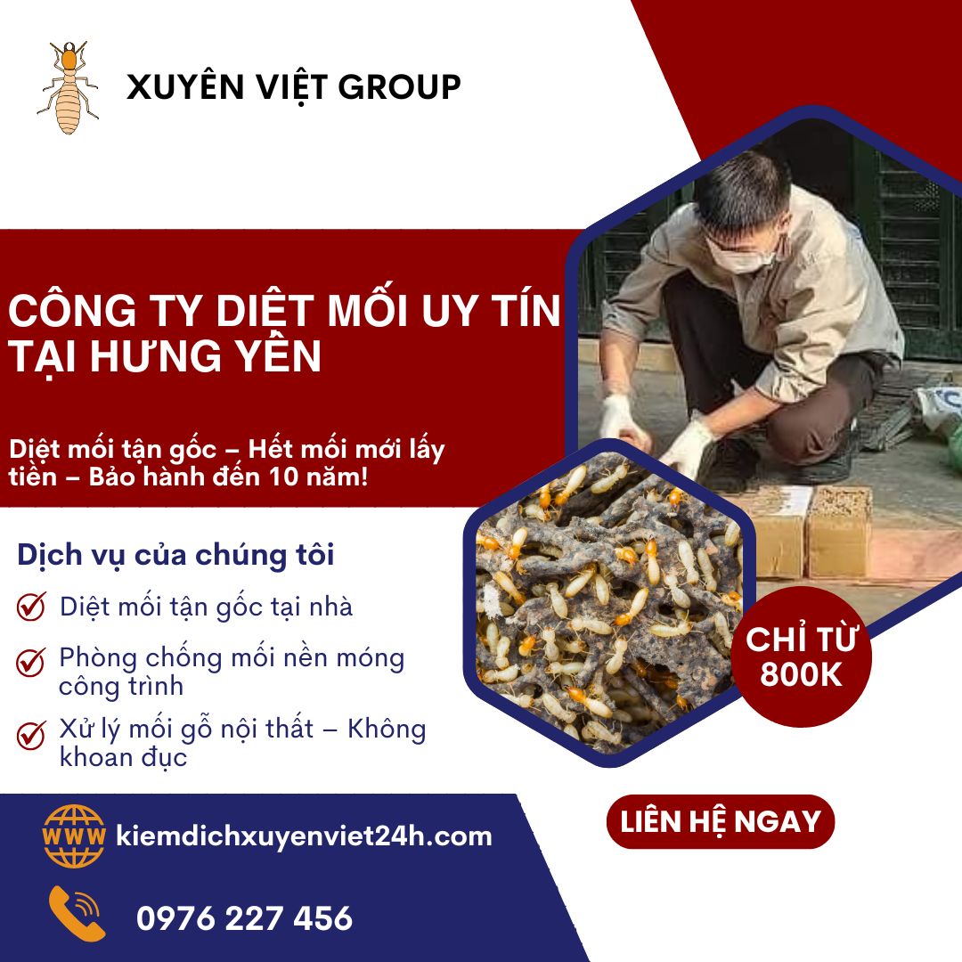 Công ty diệt mối uy tín tại Hưng Yên