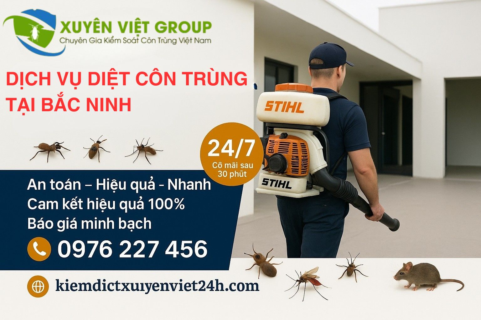 Thuê dịch vụ diệt côn trùng Bắc Ninh