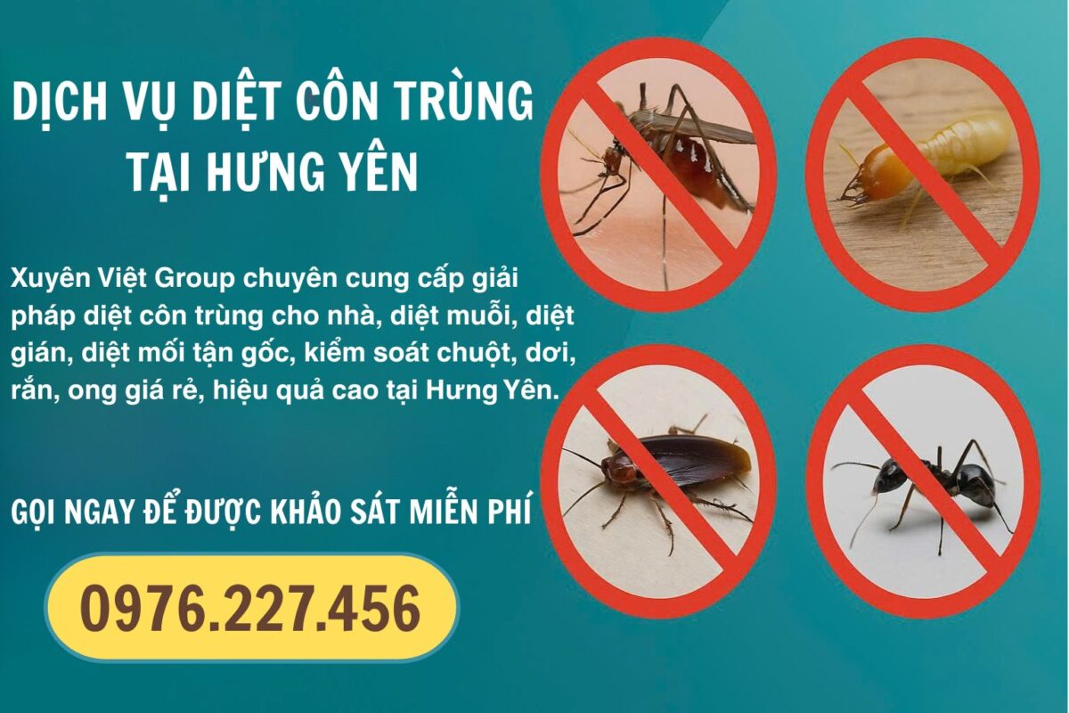 Thuê dịch vụ diệt côn trùng tại Hưng Yên