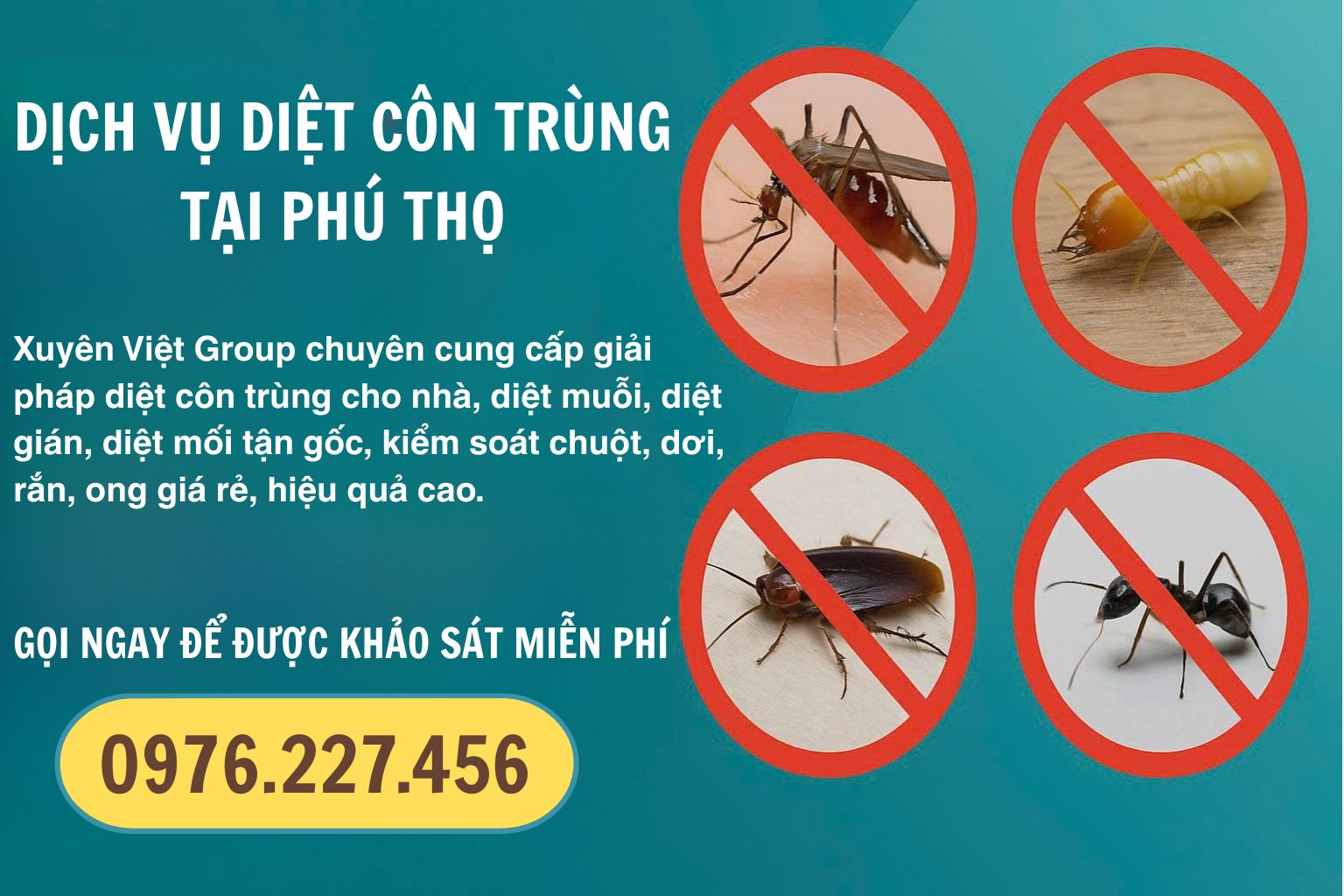 Dịch vụ kiểm soát côn trùng tại Phú Thọ chuyên nghiệp