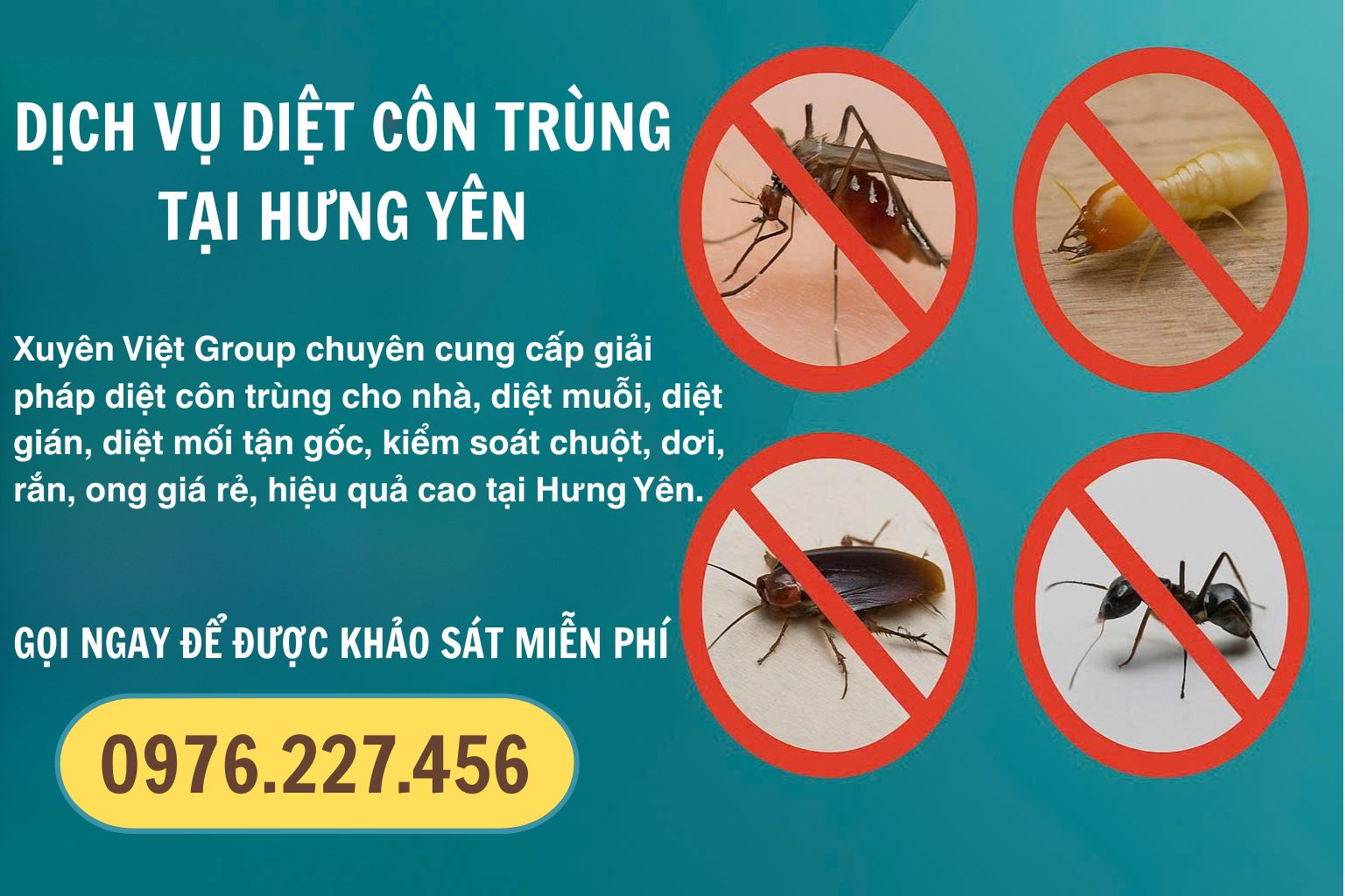 Thuê dịch vụ diệt côn trùng tại Hưng Yên