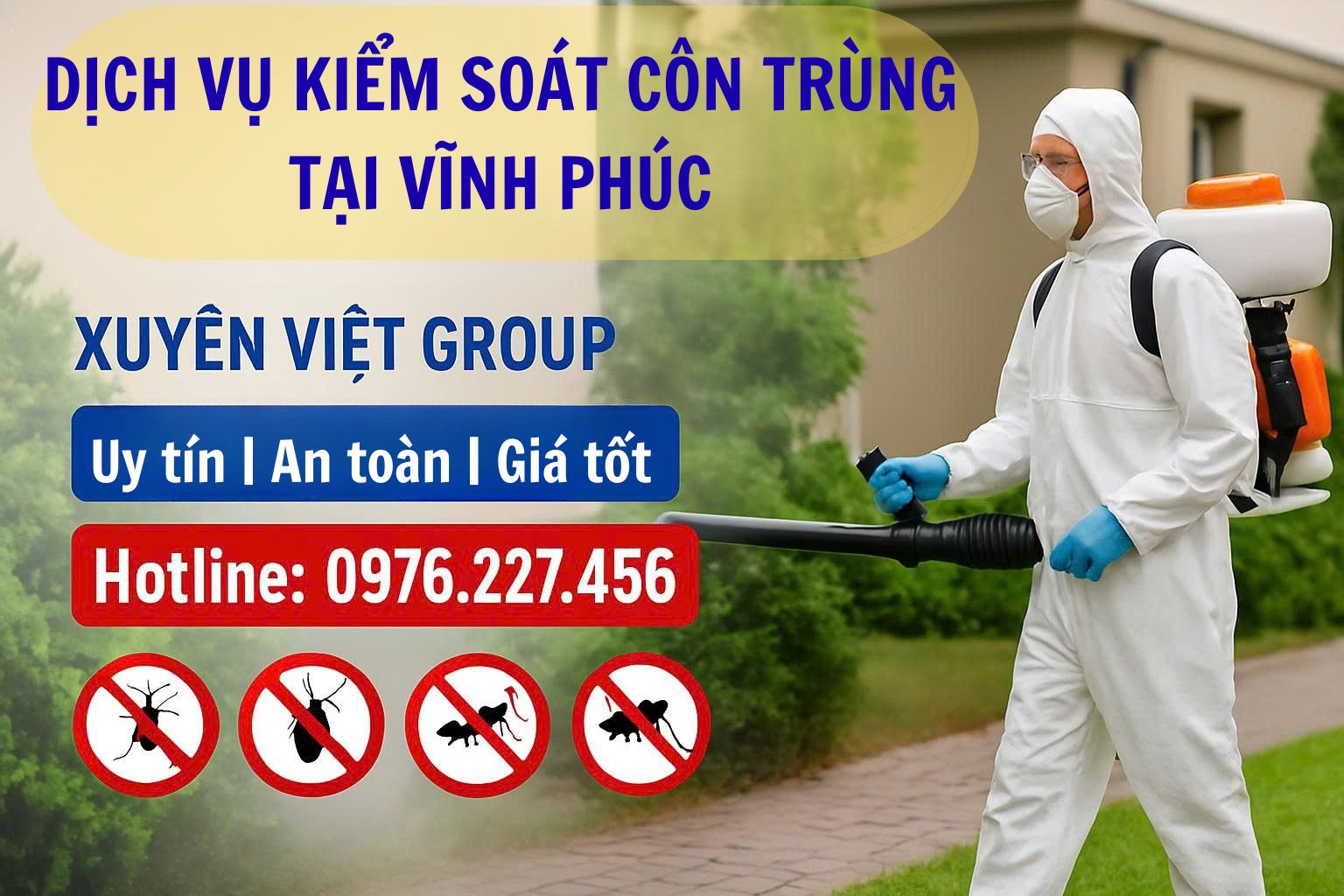 Dịch vụ kiểm soát côn trùng tại Vĩnh Phúc