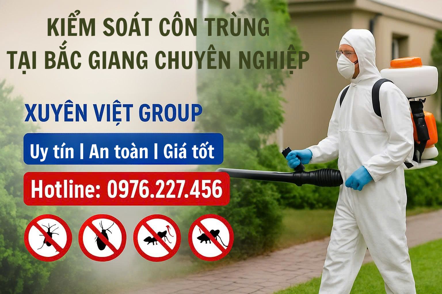 Kiểm soát côn trùng chuyên nghiệp Bắc Giang