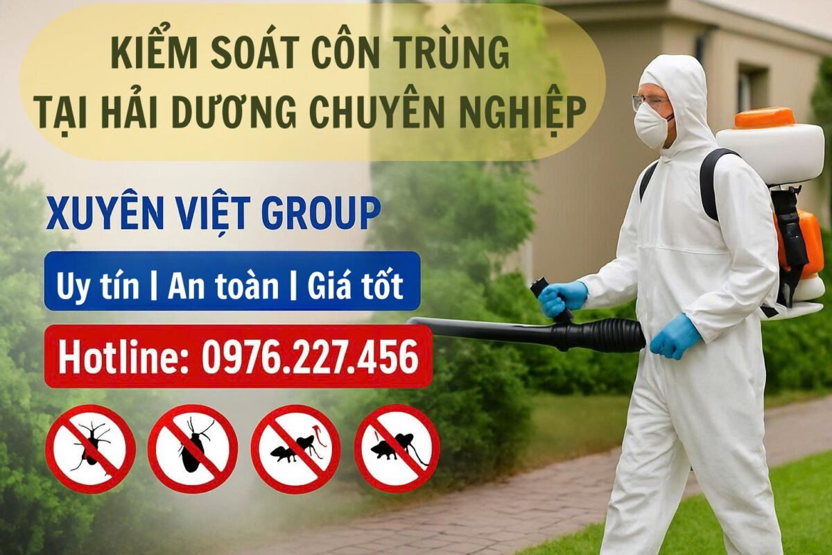 Kiểm soát côn trùng chuyên nghiệp tại Hải Dương uy tín