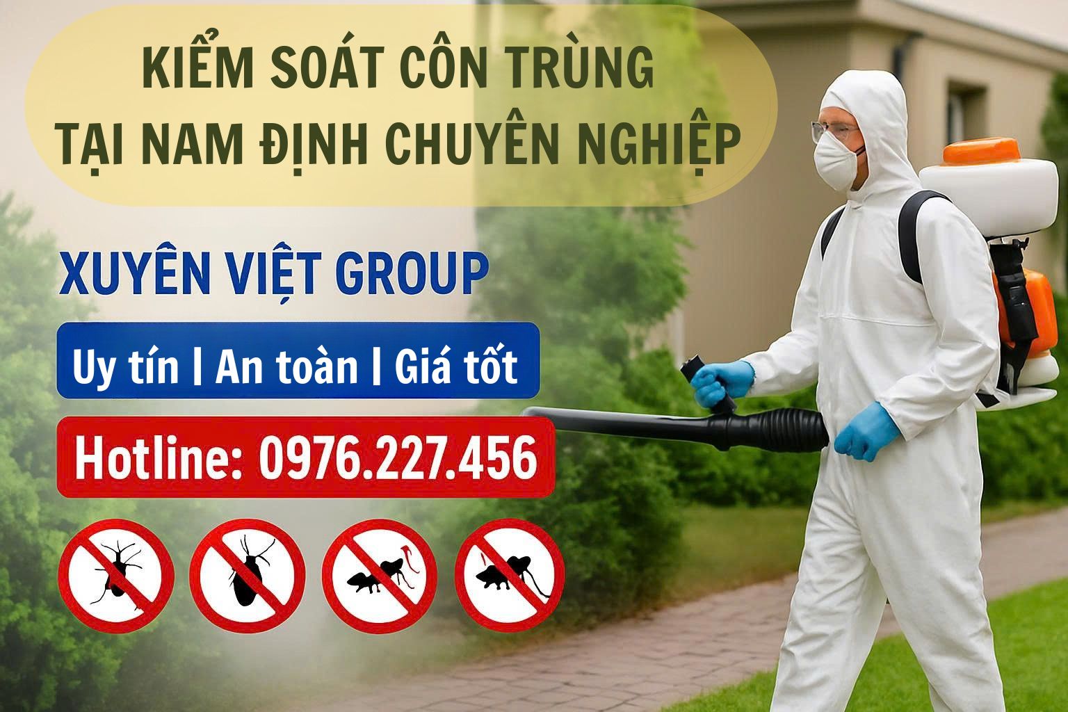 Kiểm soát côn trùng chuyên nghiệp tại Nam Định