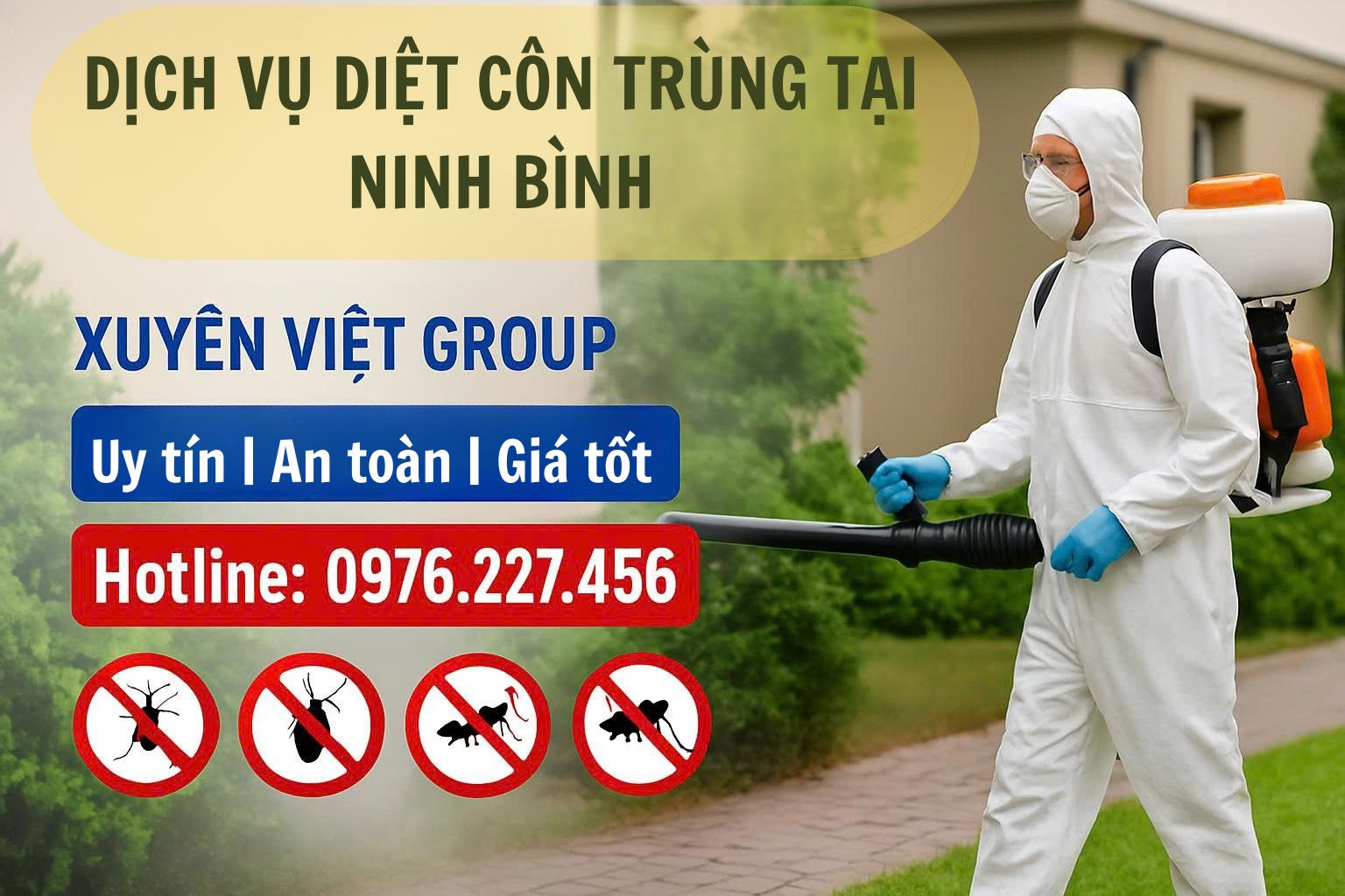 Thuê dịch vụ diệt côn trùng tại Ninh Bình giá rẻ