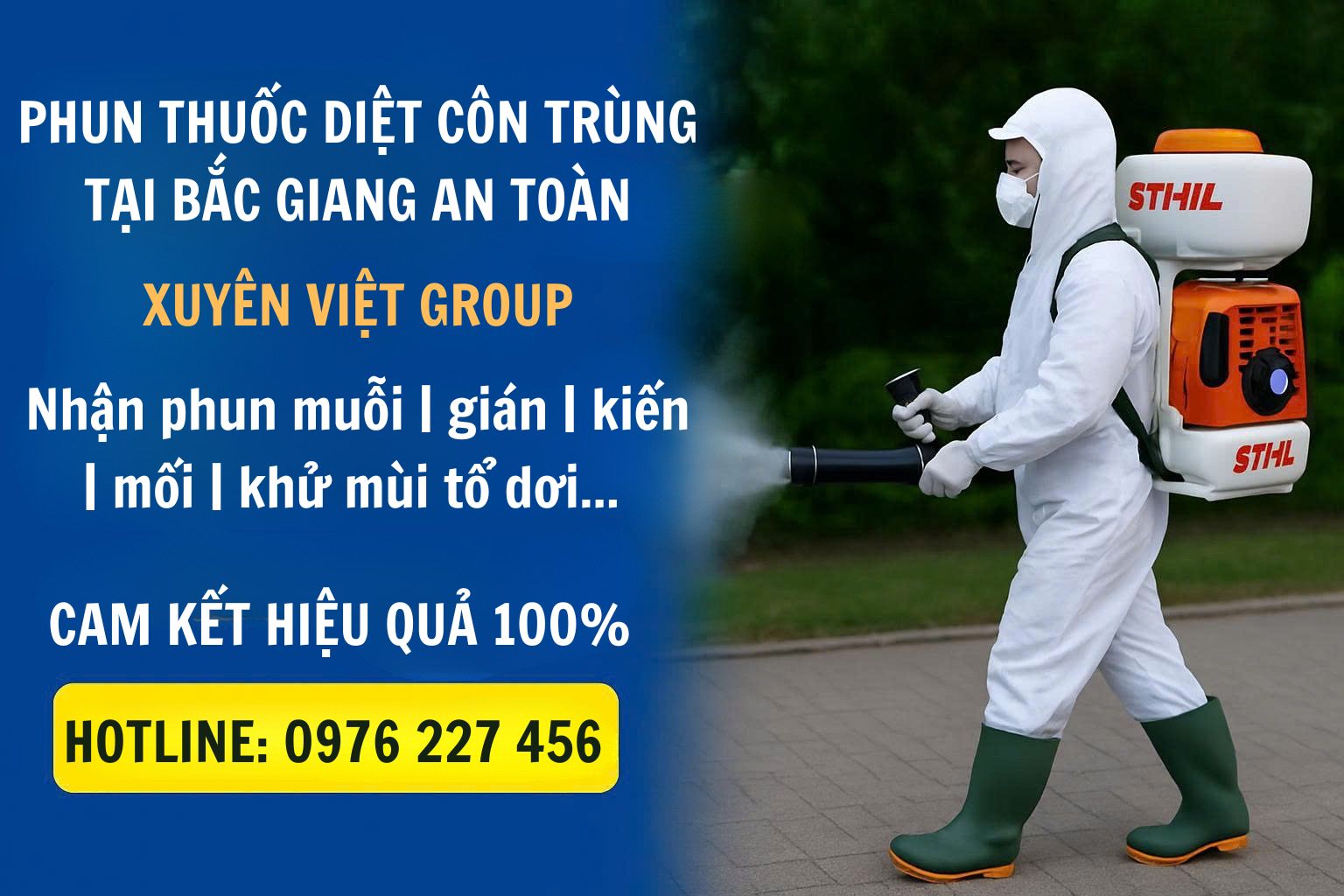 Phun thuốc diệt côn trùng Bắc Giang giá rẻ