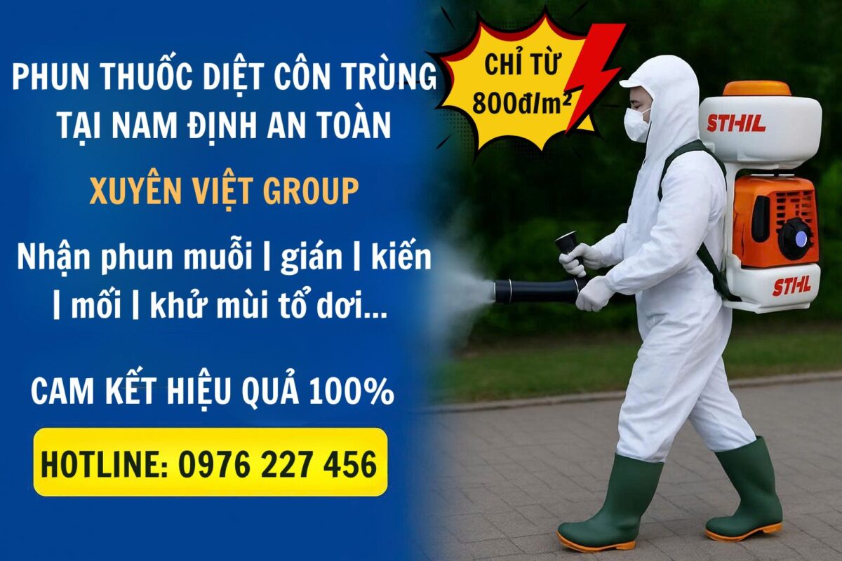 Phun thuốc diệt côn trùng tại Nam Định