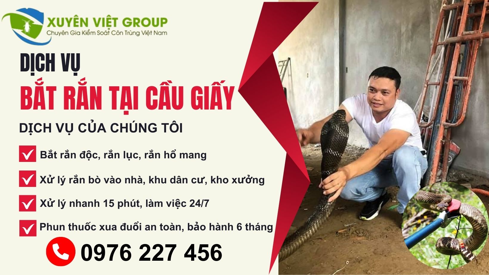 Dịch vụ bắt rắn tại Cầu Giấy