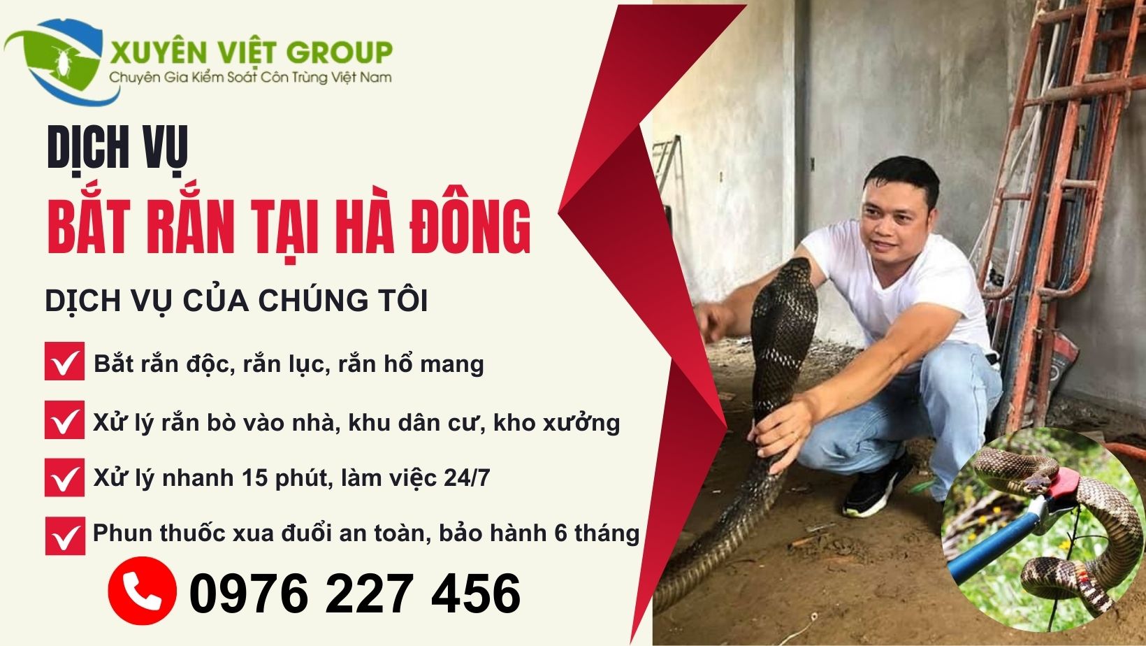 Dịch vụ bắt rắn tại Hà Đông