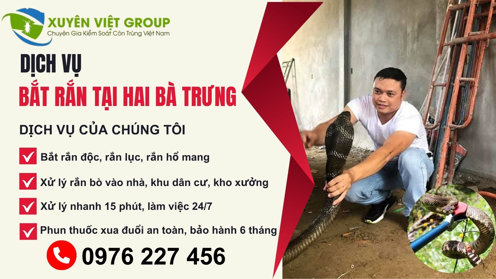 Dịch vụ bắt rắn tại Hai Bà Trưng