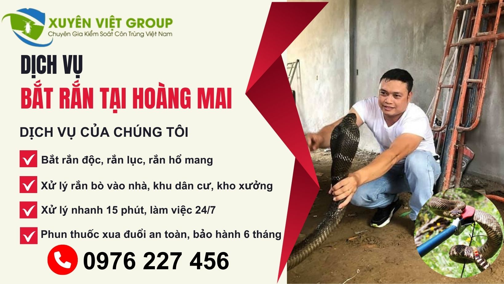 Dịch vụ bắt rắn tại Hoàng Mai