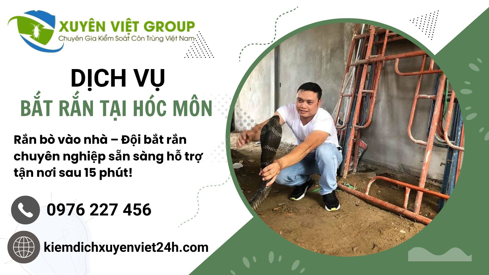 Dịch vụ bắt rắn tại Hóc Môn