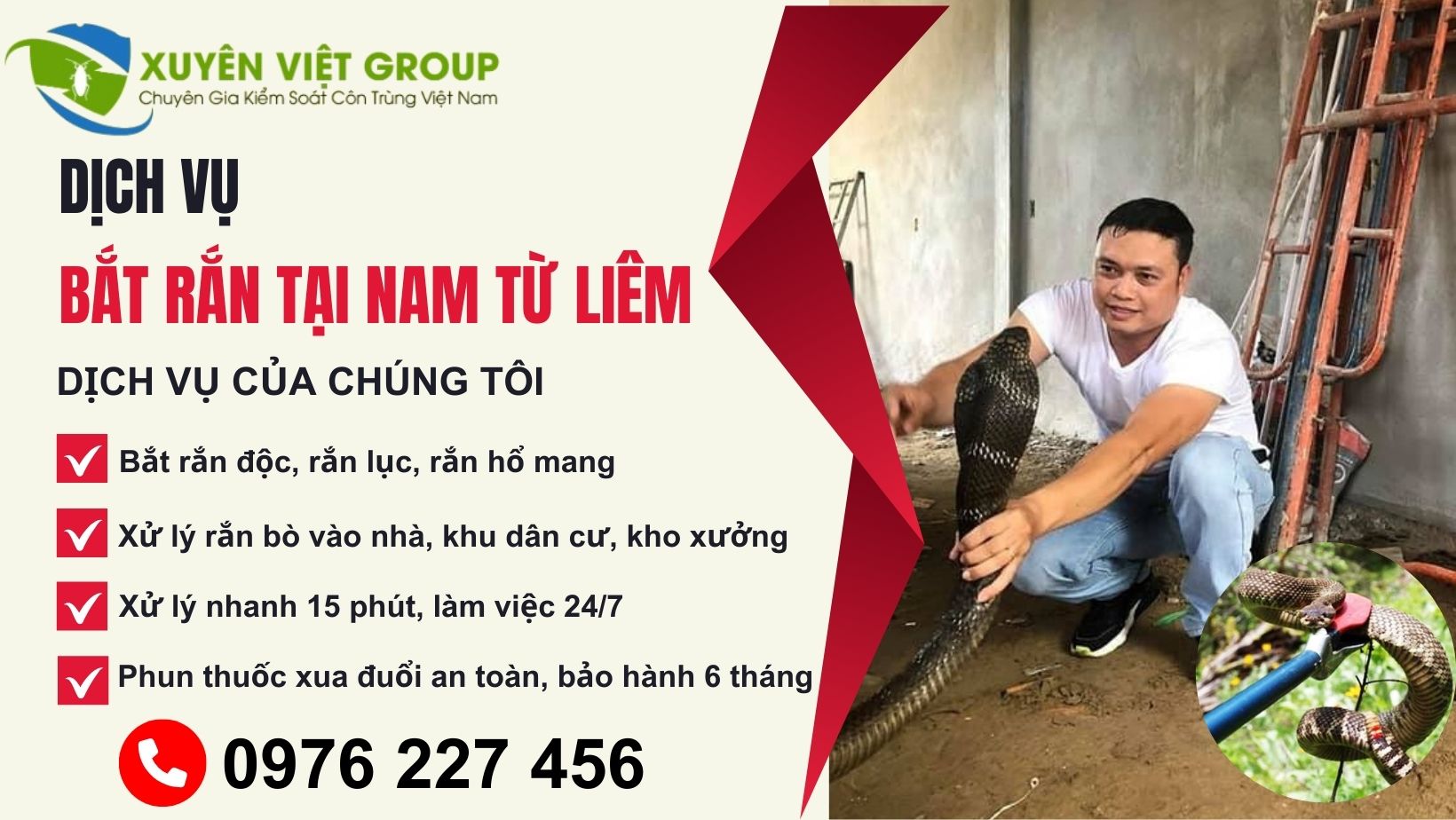 Dịch vụ bắt rắn tại Nam Từ Liêm