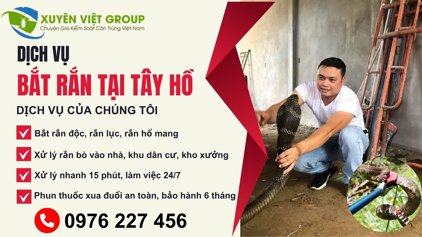 Dịch vụ bắt rắn tại Tây Hồ