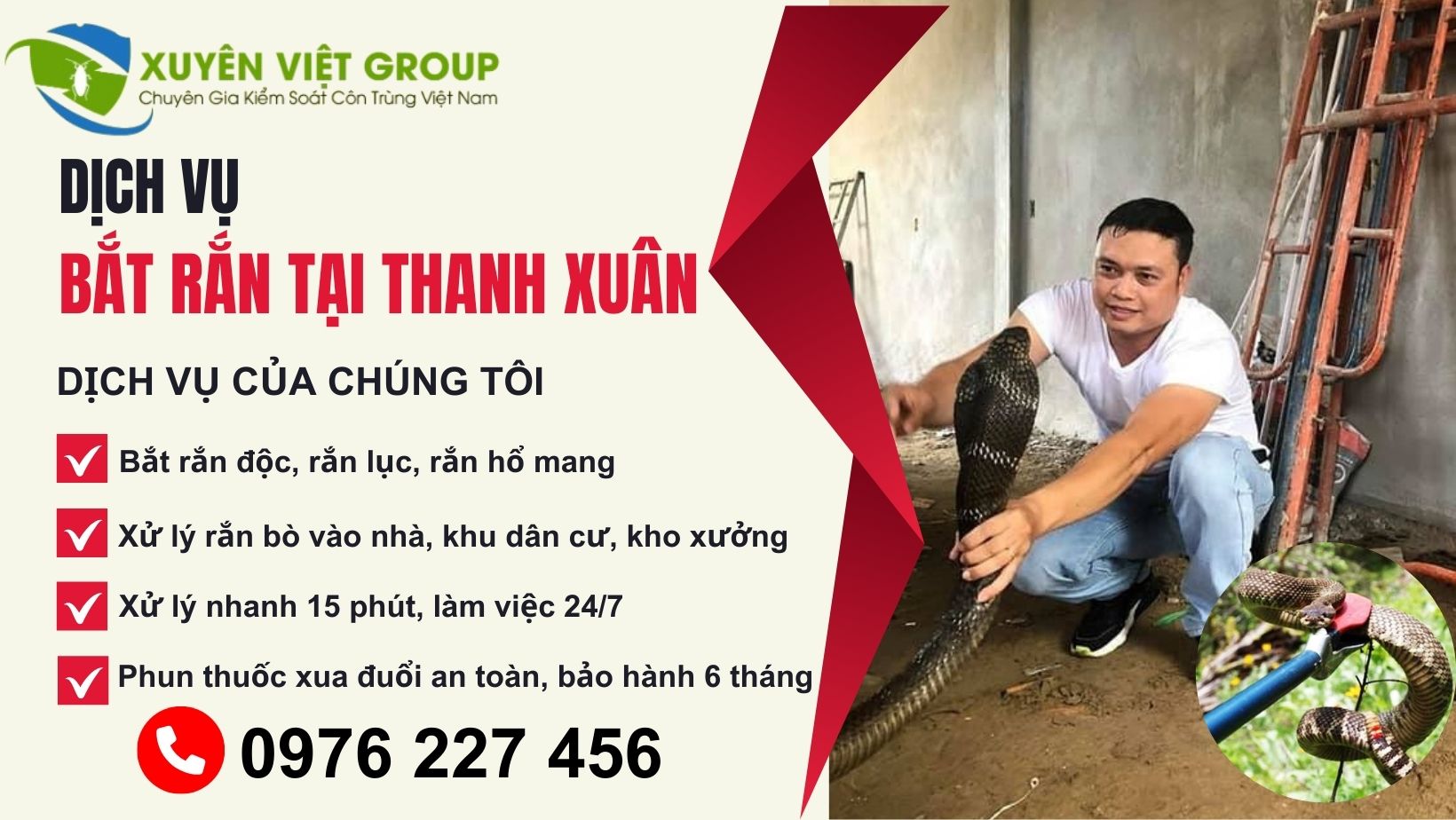 Dịch vụ bắt rắn tại Thanh Xuân