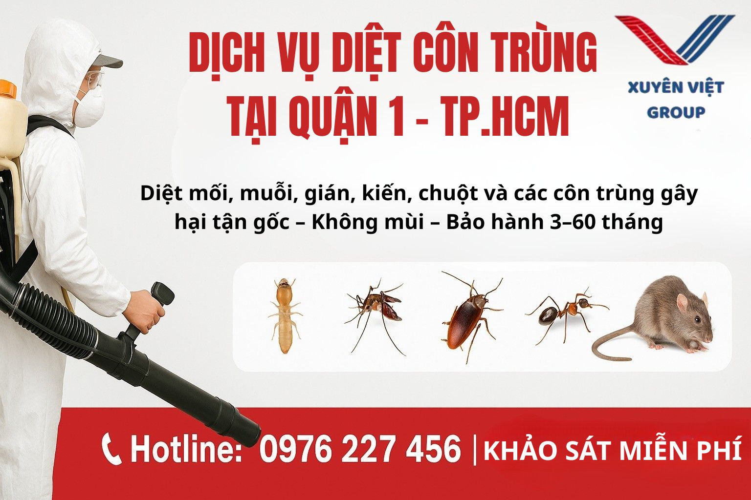 Dịch vụ diệt côn trùng quận 1