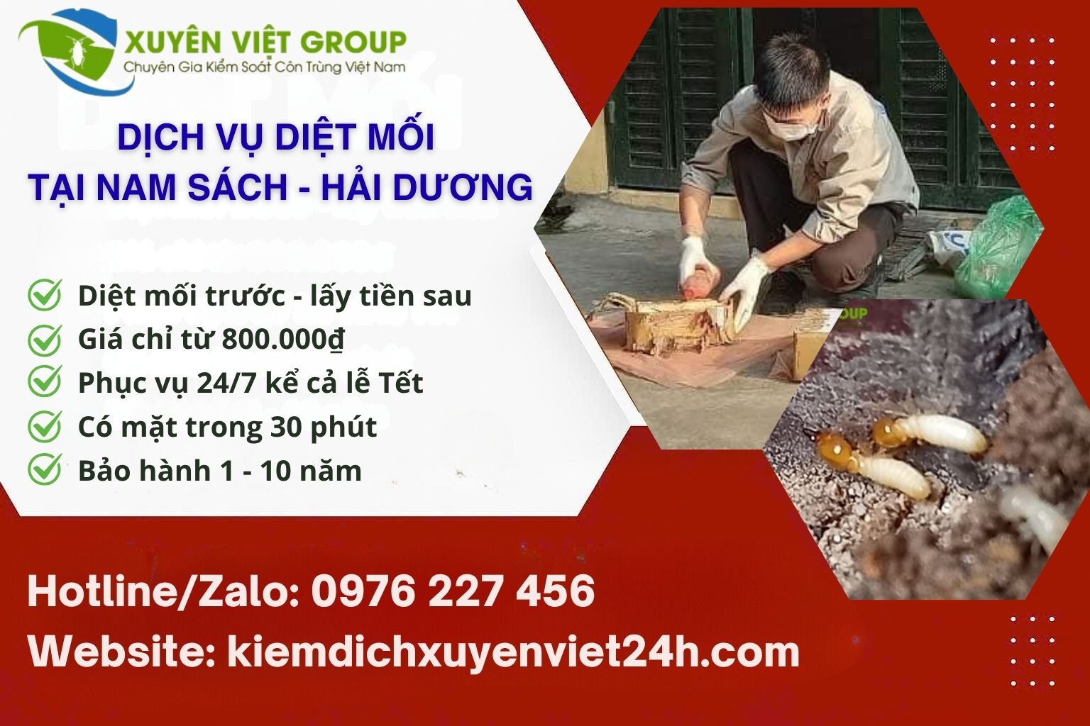 Dịch vụ diệt mối huyện Nam Sách