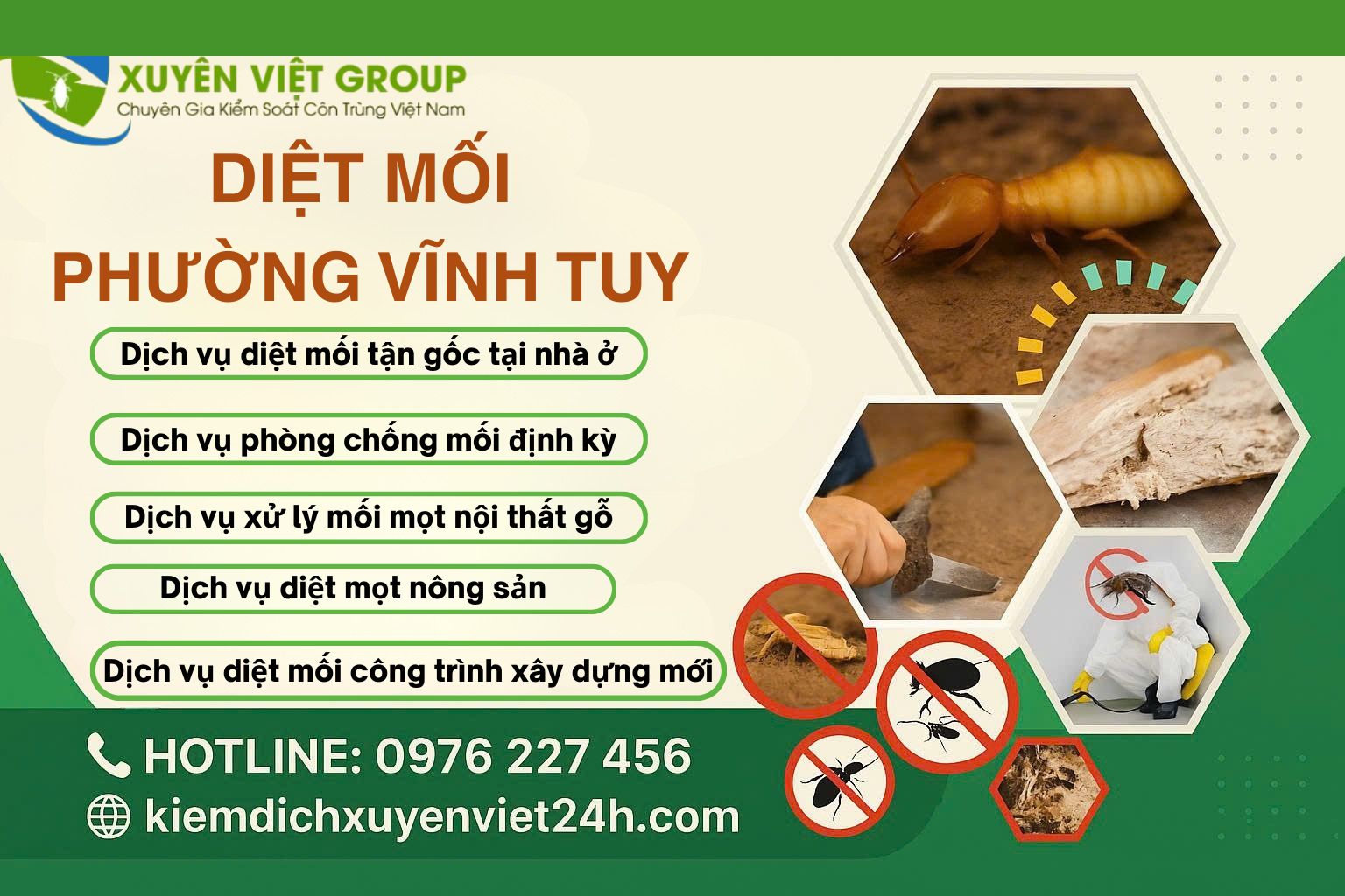 Dịch vụ diệt mối phường Vĩnh Tuy uy tín