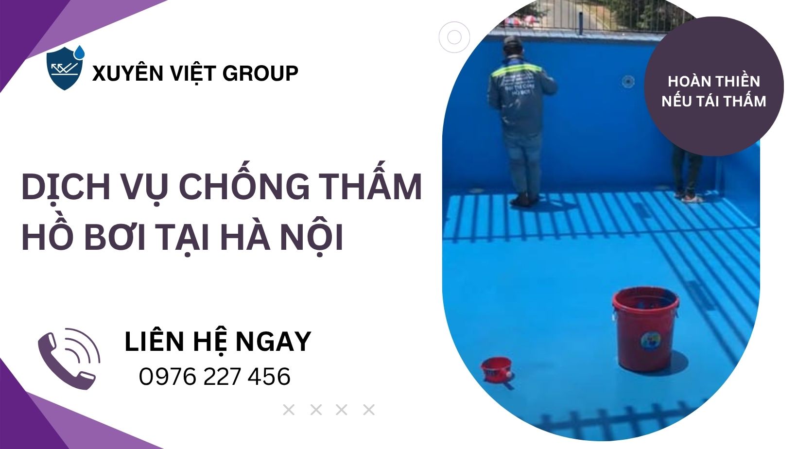 Dịch vụ chống thấm hồ bơi tại Hà Nội