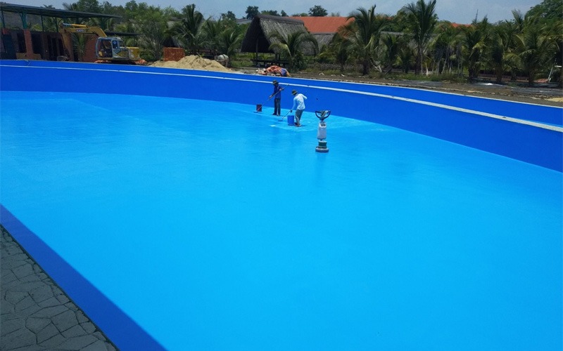 Thi công lớp phủ chống thấm hồ bơi công cộng đạt chuẩn kỹ thuật