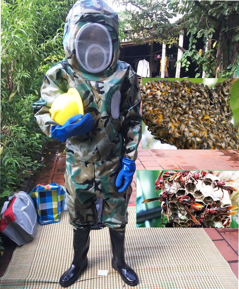 Đồ bảo hộ khi bắt ong tại Cầu Giấy đảm bảo an toàn cho con người và động vật nuôi