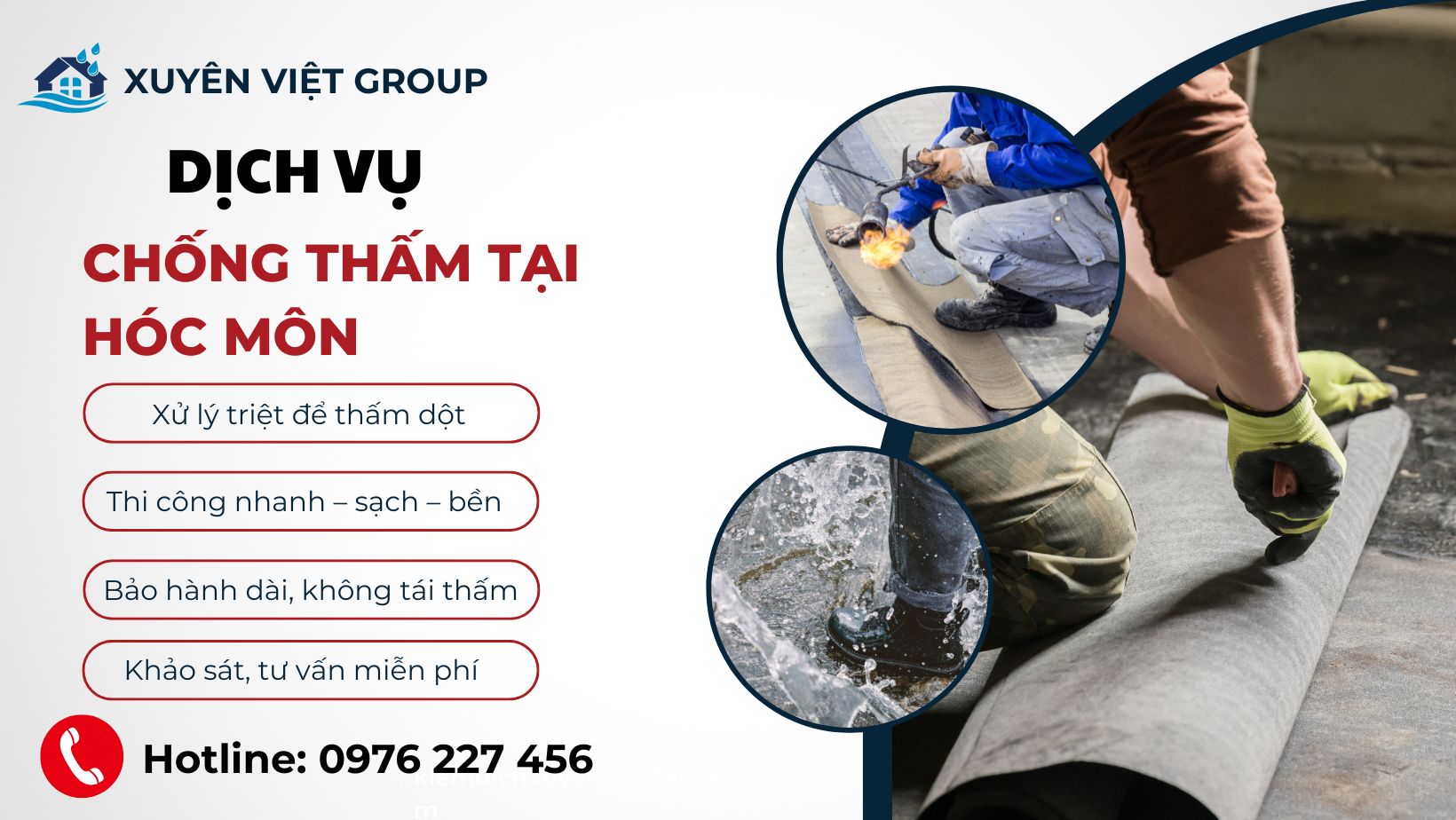 Dịch vụ chống thấm tại Hóc Môn