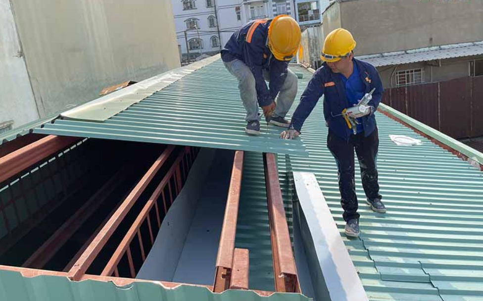 Mái tôn chống nóng hiệu quả cho nhà phố Hà Nội