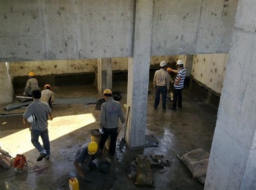 Xử lý thấm tường tầng hầm tại Cầu Giấy