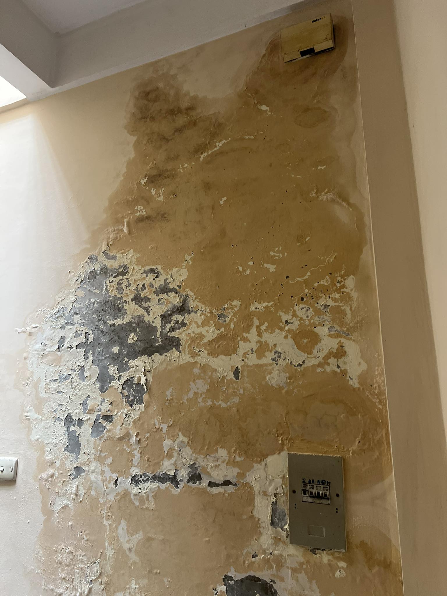 Thấm tường giáp ranh nghiêm trọng tại Phú Xuyên cần xử lý