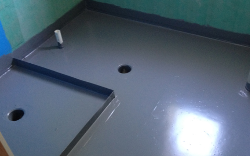 Lớp màng chống thấm nhà vệ sinh sau thi công