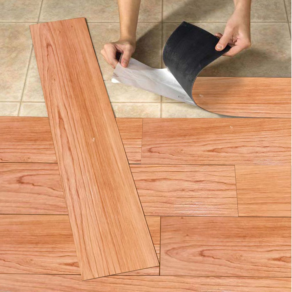 Sàn nhựa giả gỗ tự dán tiện lợi thi công nhanh tại Hà Nội