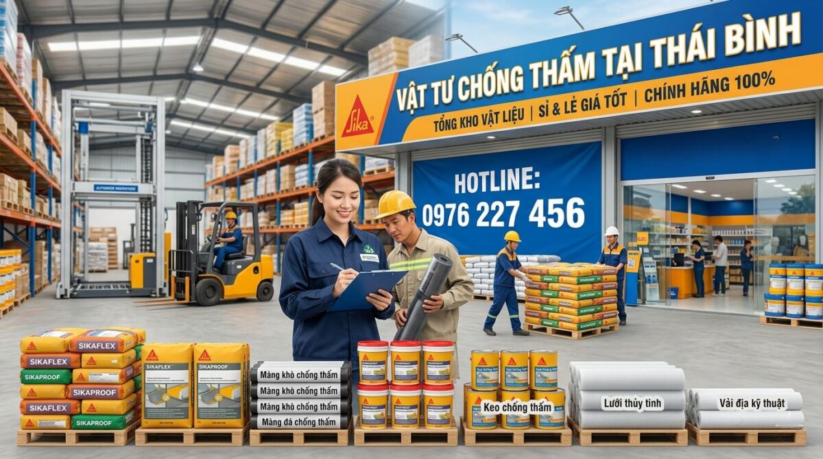 Địa chỉ bán vật tư chống thấm tại Thái Bình