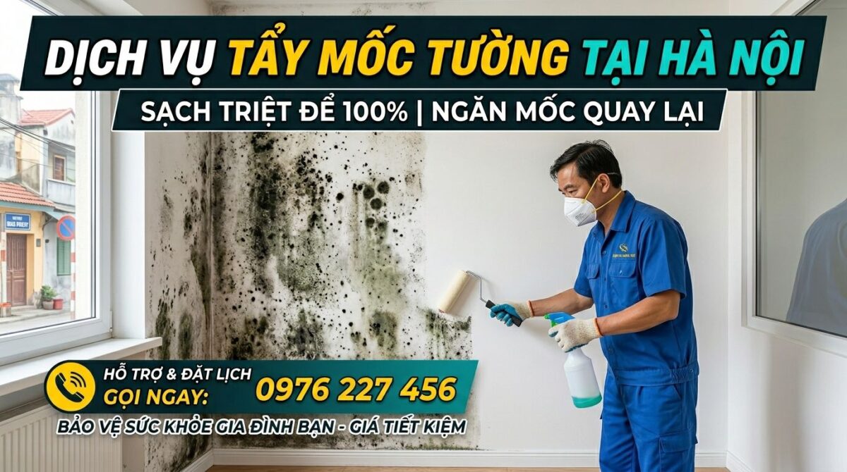 Tẩy mốc tường tại Hà Nội