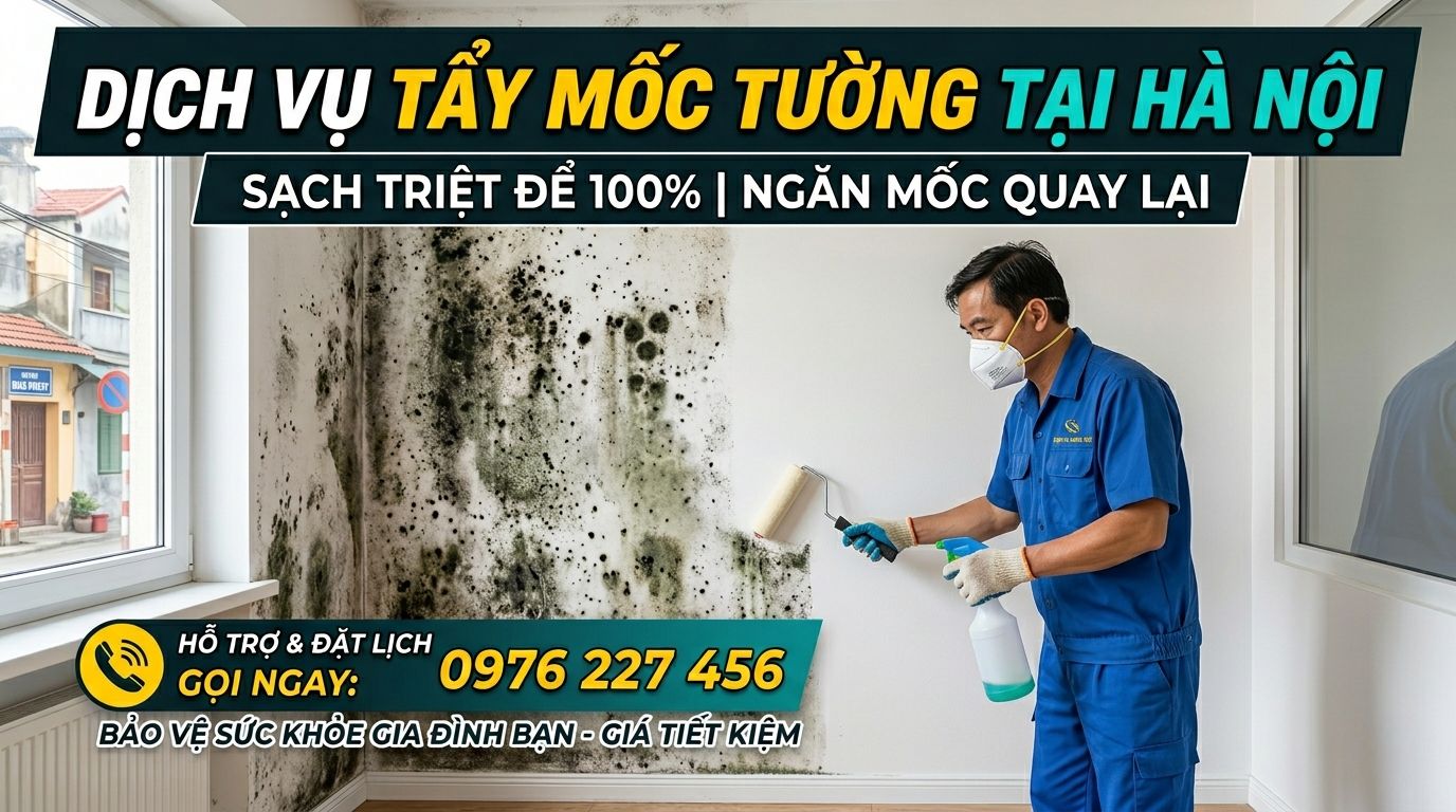 Tẩy mốc tường tại Hà Nội